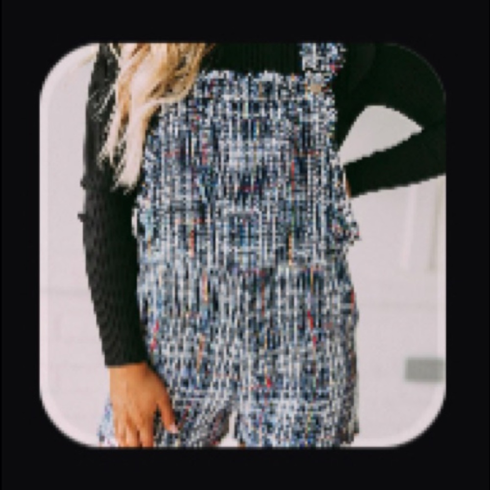 Tweed overall romper